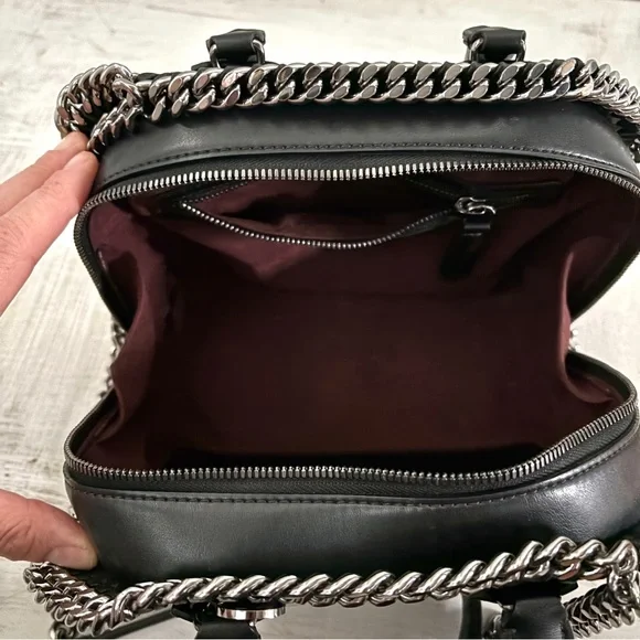 Stella McCartney Falabella Nashville Box Mini Bag Black Mountain View - Picture 13 of 16